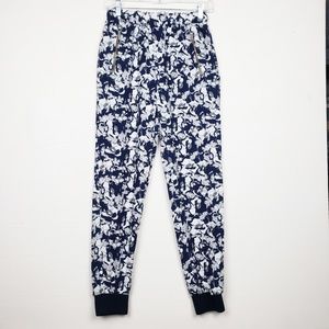 Zara Floral Joggers with zip pockets small